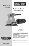 DeWalt 340 Sander User Manual