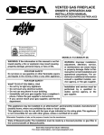 Desa (V) CB36(N Outdoor Fireplace User Manual