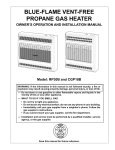 Desa CGP18B Gas Heater User Manual