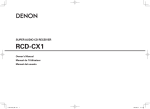 Denon RCD-CX1 CD Player User Manual