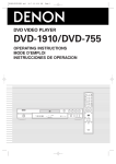 Denon DVD-755 DVD Player User Manual