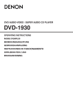 Denon DVD-1930 CD Player User Manual