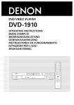 Denon DVD-1910 DVD Player User Manual