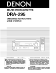 Denon DRA-295 Stereo Receiver User Manual