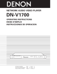 Denon DN-V1700 CD Player User Manual