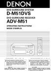 Denon ADV-M51 Speaker System User Manual