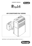 DeLonghi PAC GSR/MU Air Conditioner User Manual