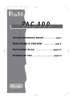 DeLonghi PAC 400 Air Conditioner User Manual