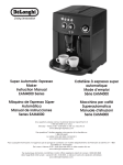 DeLonghi EAM4000 Espresso Maker User Manual