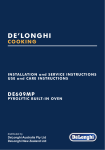 DeLonghi DE302HB Cooktop User Manual