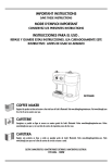 DeLonghi 1321013IDL Coffeemaker User Manual