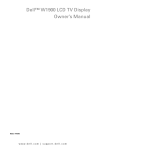 Dell W1900 Flat Panel Television User Manual