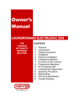 Defy Appliances 850 Washer User Manual