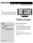 Definitive Technology DI 8R Speaker System User Manual