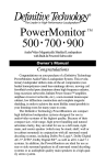 Definitive Technology 500 Speaker User Manual