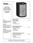 Danby DWC310BL Refrigerator User Manual