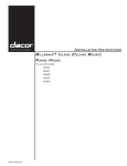 Dacor DHI361 Ventilation Hood User Manual