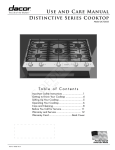 Dacor dct3655 Cooktop User Manual