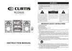 Curtis RCD926 Stereo System User Manual