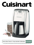 Cuisinart DGB-600BCC Coffeemaker User Manual