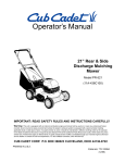 Cub Cadet PR-521 Lawn Mower User Manual