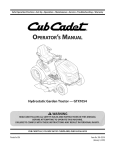 Cub Cadet GTX1054 Lawn Mower User Manual