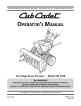 Cub Cadet 86 Lawn Mower User Manual