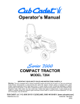 Cub Cadet 7264 Lawn Mower User Manual