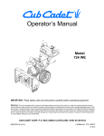 Cub Cadet 724WE Snow Blower User Manual