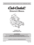 Cub Cadet 721E Snow Blower User Manual