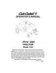 Cub Cadet 3184 Lawn Mower User Manual