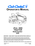 Cub Cadet 2206 Lawn Mower User Manual
