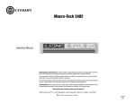 Crown Audio MA-2402 Stereo Amplifier User Manual