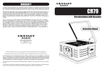 Crosley Radio CR79 Speaker System User Manual