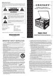 Crosley Radio CR67 CD Player User Manual