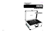 Crosley Radio CR249 Turntable User Manual
