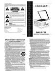 Crosley CR-77CD Turntable User Manual