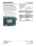 Crestron electronic CLW-SW1/4RF Switch User Manual