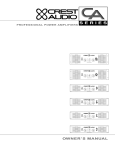 Crest Audio CA12 Musical Instrument Amplifier User Manual