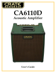 Crate Amplifiers CA6110D Musical Instrument Amplifier User Manual