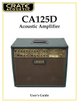 Crate Amplifiers CA125D Stereo Amplifier User Manual