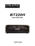 Crate Amplifiers BT220H Musical Instrument Amplifier User Manual