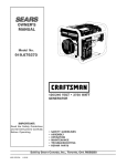 Craftsman 919.67937 Portable Generator User Manual
