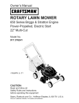 Craftsman 917.376241 Lawn Mower User Manual
