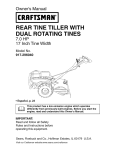 Craftsman 917.293301 Tiller User Manual