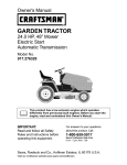 Craftsman 917.27581 Lawn Mower User Manual