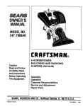 Craftsman 79964 Chipper User Manual