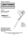 Craftsman 79480 Blower User Manual