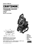 Craftsman 580.752 Pressure Washer User Manual