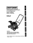 Craftsman 536.8852 Snow Blower User Manual